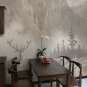 Vintage Deer Landscape W257