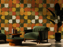 Brown Mid Century Modern Wallpaper M303