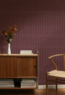 Burgundy Art Deco Pattern M306