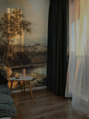 Johann Christian Vollerdt 'An extensive river landscape with a family vintage wall mural M91