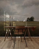 An oil painting of a traditional English countryside wallpaper M95