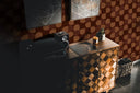 Brown Mid Century Modern Wallpaper M298