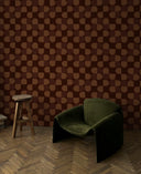 Brown Mid Century Modern Wallpaper M298