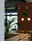 Brown Mid Century Modern Wallpaper M298