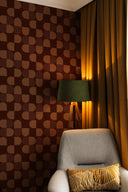 Brown Mid Century Modern Wallpaper M298