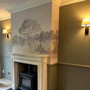 Tree wall mural, Scenic painting 71M