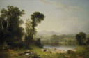 Lake landscape removable wallpaper M19
